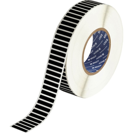 Brady Laser Markable Electrostatic Diss Polyimide Lbls 0.25in H x 1.25in W BK 10000/RL LZR-43-731-10